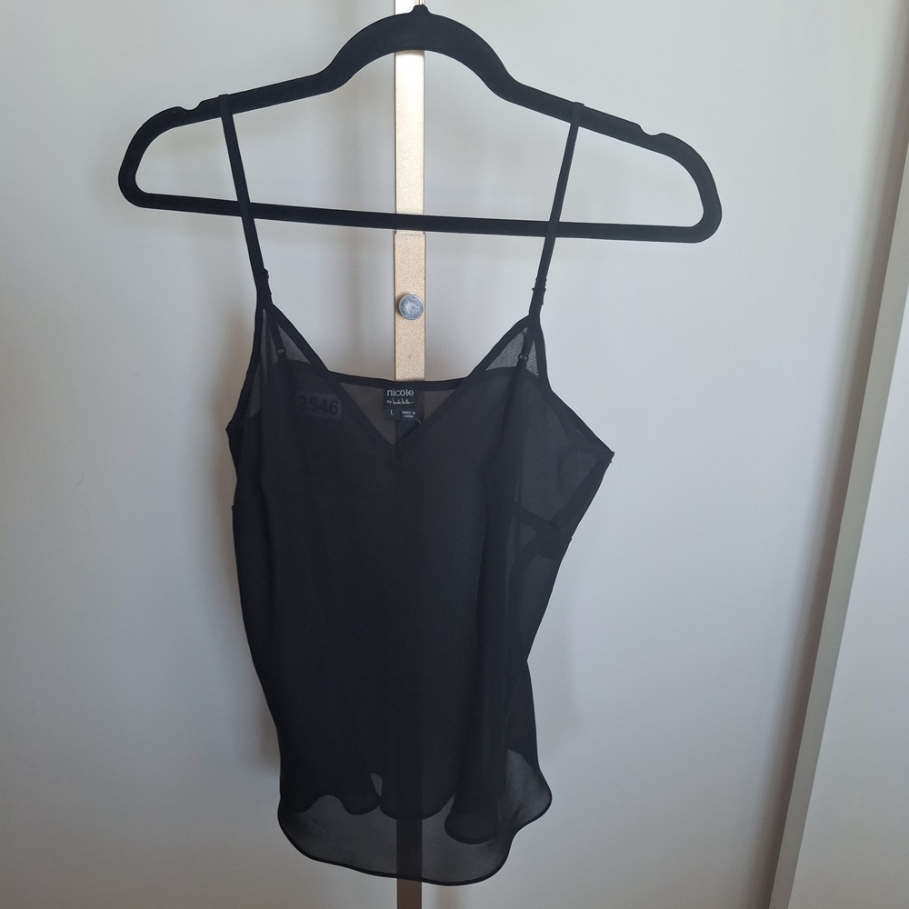 Nicole by Nicole Miller Black Sheer‎ Camisole - Picture 2 of 5